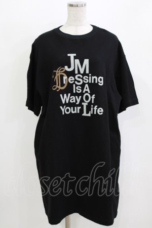 画像: Jane Marple Dans Le Salon / Message logo jersey dress  ブラック H-26-03-07-059-JM-OP-KB-ZH