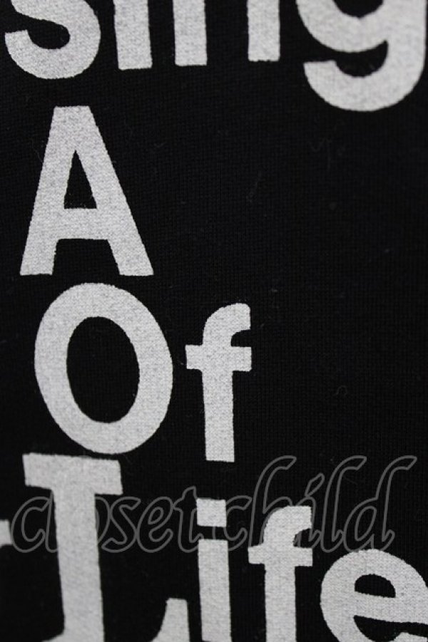 画像4: Jane Marple Dans Le Salon / Message logo jersey dress  ブラック H-26-03-07-059-JM-OP-KB-ZH (4)