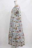 画像2: Jane Marple / Cherry labels wrinkle dress  ブルーグレイ H-26-03-07-006-JM-OP-KB-ZH (2)