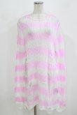 画像1: KILL STAR / Marshmallow Knit Sweater S ピンク×白 H-26-03-07-062-SL-TO-AK-ZH (1)