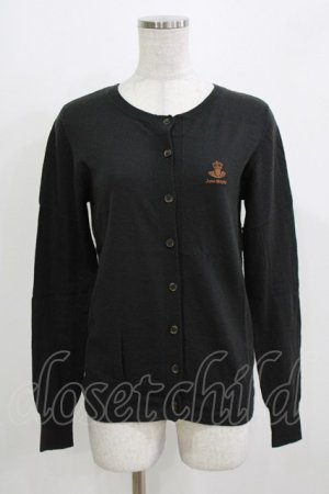 画像: Jane Marple / リボンとAngelエンブレムのカーディガン  ダークグリーン H-26-03-07-066-JM-TO-KB-ZH