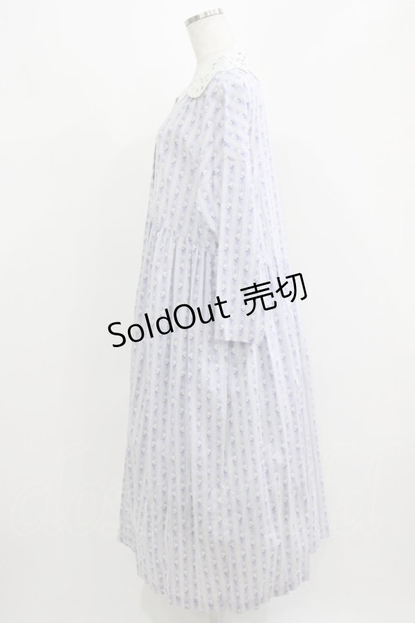 画像2: Jane Marple Dans Le Salon / Wall paper tablier dress  ラベンダー H-26-03-07-007-JM-OP-KB-ZH (2)