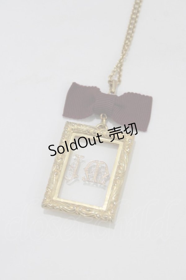 画像1: Jane Marple / ロゴフレームのペンダント  ゴールド H-26-03-07-075-JM-AC-KB-ZH (1)