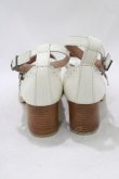 画像3: Jane Marple / トゥリボンのWストラップシューズ M オフホワイト H-26-03-07-080-JM-SH-KB-ZH (3)