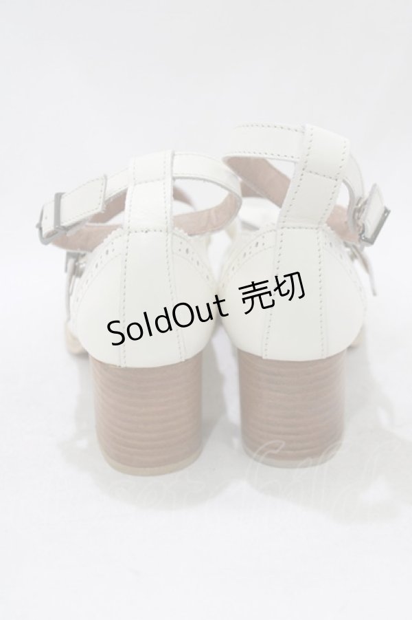 画像3: Jane Marple / トゥリボンのWストラップシューズ M オフホワイト H-26-03-07-080-JM-SH-KB-ZH (3)