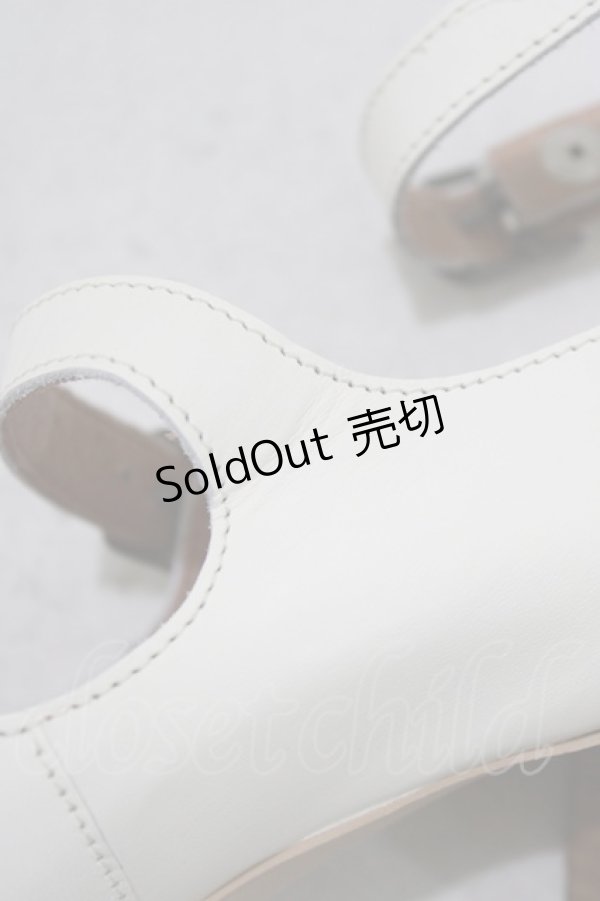 画像5: Jane Marple / トゥリボンのWストラップシューズ M オフホワイト H-26-03-07-080-JM-SH-KB-ZH (5)