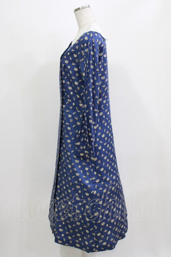 画像2: Jane Marple / Tumbling Diceのグースカラードレス  紺 H-26-03-07-008-JM-OP-KB-ZH (2)