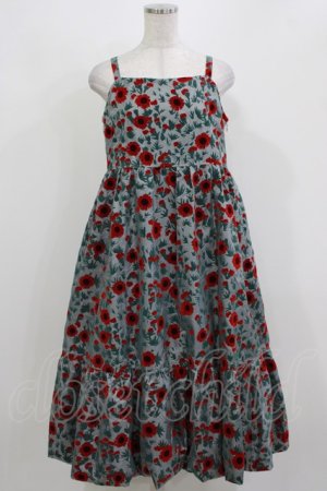画像: Jane Marple Dans Le Salon / Winter daisy strap dress  グレー H-26-03-07-012-JM-OP-KB-ZH