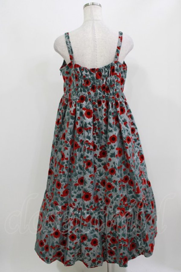 画像3: Jane Marple Dans Le Salon / Winter daisy strap dress  グレー H-26-03-07-012-JM-OP-KB-ZH (3)