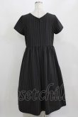 画像3: Jane Marple / British stripeタブリエドレス M チャコールグレー H-26-03-07-015-JM-OP-AK-ZH (3)