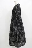 画像2: Jane Marple Dans Le Salon / Polka dots shirring dress M ブラック H-26-03-07-016-JM-OP-AK-ZH (2)