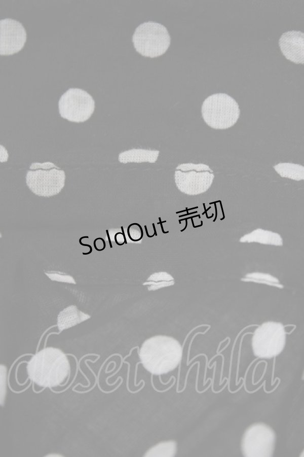 画像4: Jane Marple Dans Le Salon / Polka dots shirring dress M ブラック H-26-03-07-016-JM-OP-AK-ZH (4)