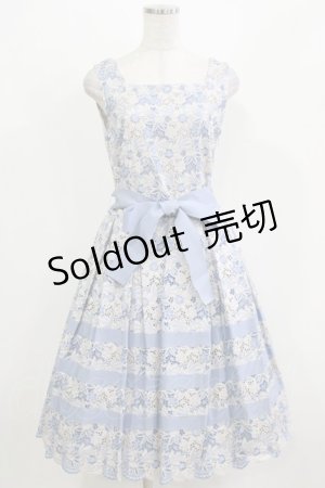 画像: Jane Marple Dans Le Salon / グログランレースドレス  ブルーグレイ H-26-03-07-017-JM-OP-KB-ZH