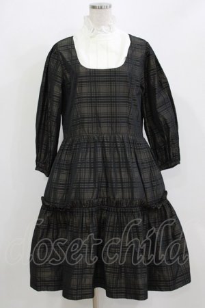 画像: Jane Marple / Memory Shadow Checkレイヤードドレス  ブラックチェック H-26-03-07-024-JM-OP-KB-ZH