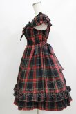 画像2: BABY,THE STARS SHINE BRIGHT / タータンチェックカチューシャ&リボンミニ袖ジャンパースカートセット Free ブラック H-26-03-08-025-BA-OP-NS-ZH (2)