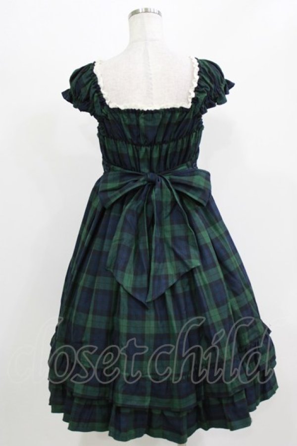 画像3: BABY,THE STARS SHINE BRIGHT / タータンチェックミニ袖ジャンパースカート&カチューシャセット Free ネイビー H-26-03-08-027-BA-OP-NS-ZH (3)