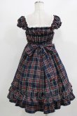 画像3: BABY,THE STARS SHINE BRIGHT / タータンチェックカチューシャ&リボンミニ袖ジャンパースカートセット Free ネイビー H-26-03-08-029-BA-OP-NS-ZH (3)