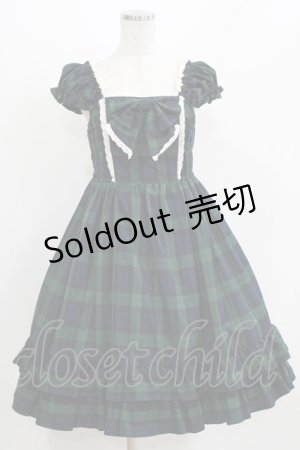 画像: BABY,THE STARS SHINE BRIGHT / タータンチェックミニ袖ジャンパースカート&カチューシャセット Free ネイビー H-26-03-08-030-BA-OP-NS-ZH