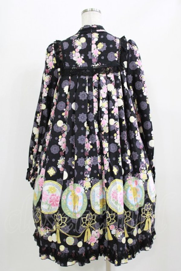 画像3: metamorphose / 花鹿の万華鏡 Aラインワンピース サイズ1 黒檀（Black） H-26-03-08-004-ME-OP-NS-ZH (3)