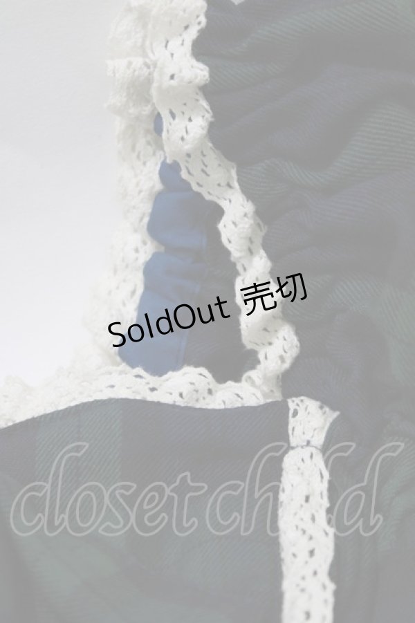 画像5: BABY,THE STARS SHINE BRIGHT / タータンチェックミニ袖ジャンパースカート&カチューシャセット Free ネイビー H-26-03-08-030-BA-OP-NS-ZH (5)