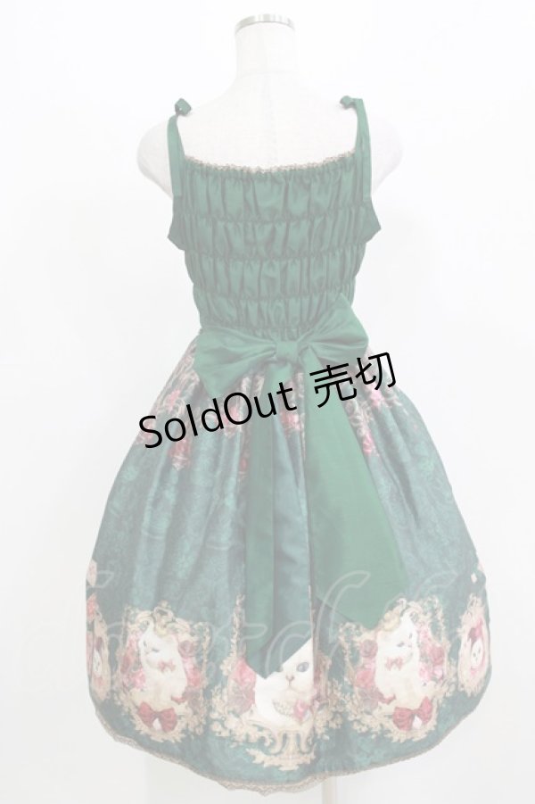 画像3: Enchantlic Enchantilly / クイーンキャット〜トランプの国〜ジャンパースカート Free グリーン H-26-03-08-031-LO-OP-NS-ZH (3)