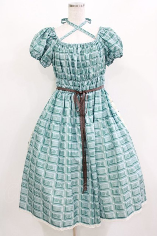 画像1: Enchantlic Enchantilly / アンシャンテリーチョコレートワンピース XL アリスブルーチョコレート H-26-03-08-032-LO-OP-NS-ZH (1)