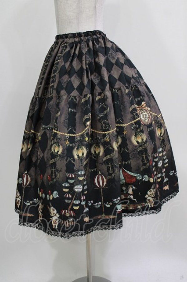 画像2: Enchantlic Enchantilly / 真夜中のパルコフェリーチェティアードスカート M ブラック H-26-03-08-034-LO-SK-NS-ZH (2)