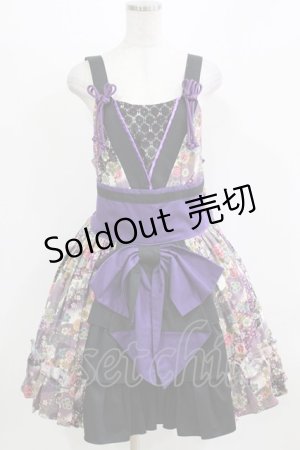 画像: MAM MAXICIMAM / 濃姫の戦国月夜の乙女 夢幻の恋変化ジャンパースカート Free パープル H-26-03-08-005-0-OP-NS-ZH