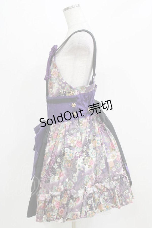 画像2: MAM MAXICIMAM / 濃姫の戦国月夜の乙女 夢幻の恋変化ジャンパースカート Free パープル H-26-03-08-005-0-OP-NS-ZH (2)