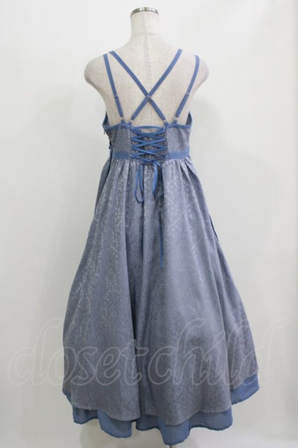 画像3: Amavel / チャイナキャミカシュクールロングワンピース Free ブルー H-26-03-08-038-CA-OP-NS-ZH (3)