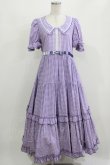 画像1: Maria pipi / セーラーカラーチェックレースドレス Free LAVENDER H-26-03-08-039-EL-OP-NS-ZH (1)