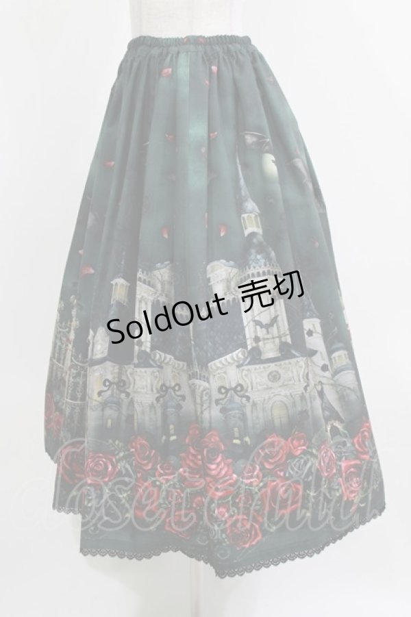 画像2: Enchantlic Enchantilly / 幻影薔薇城〜コウモリ公爵からの招待状〜スカート Free グリーン H-26-03-08-040-LO-SK-NS-ZH (2)