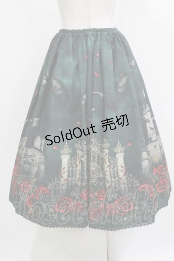 画像3: Enchantlic Enchantilly / 幻影薔薇城〜コウモリ公爵からの招待状〜スカート Free グリーン H-26-03-08-040-LO-SK-NS-ZH (3)