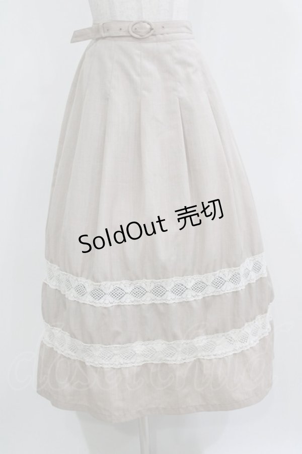 画像1: an another angelus / トーションレースライン使いスカート Free L/BEIGE H-26-03-08-041-CA-SK-NS-ZH (1)