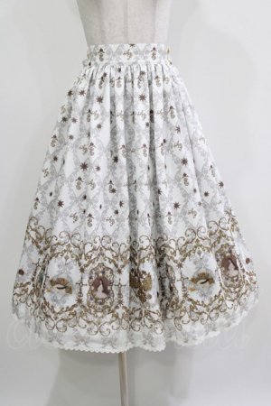 画像: ALICE and the PIRATES / エリザベート〜闇夜に煌く星〜柄ロングスカート Free オフ白 H-26-03-08-043-PA-SK-NS-ZH