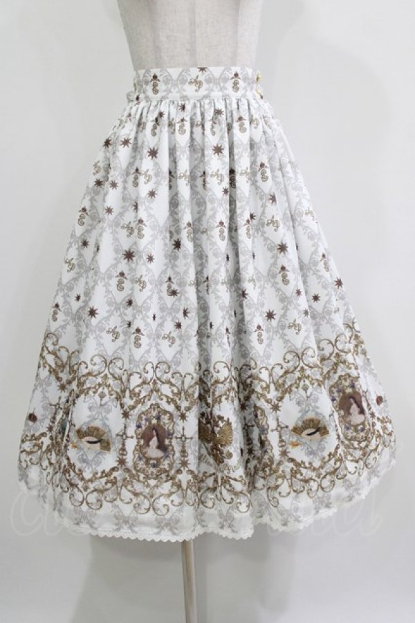 画像1: ALICE and the PIRATES / エリザベート〜闇夜に煌く星〜柄ロングスカート Free オフ白 H-26-03-08-043-PA-SK-NS-ZH (1)