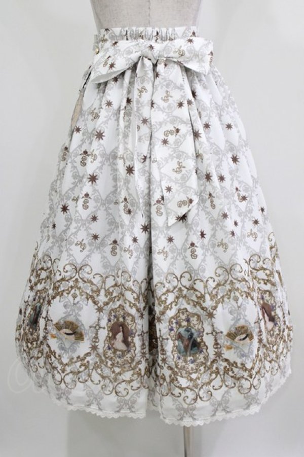 画像3: ALICE and the PIRATES / エリザベート〜闇夜に煌く星〜柄ロングスカート Free オフ白 H-26-03-08-043-PA-SK-NS-ZH (3)