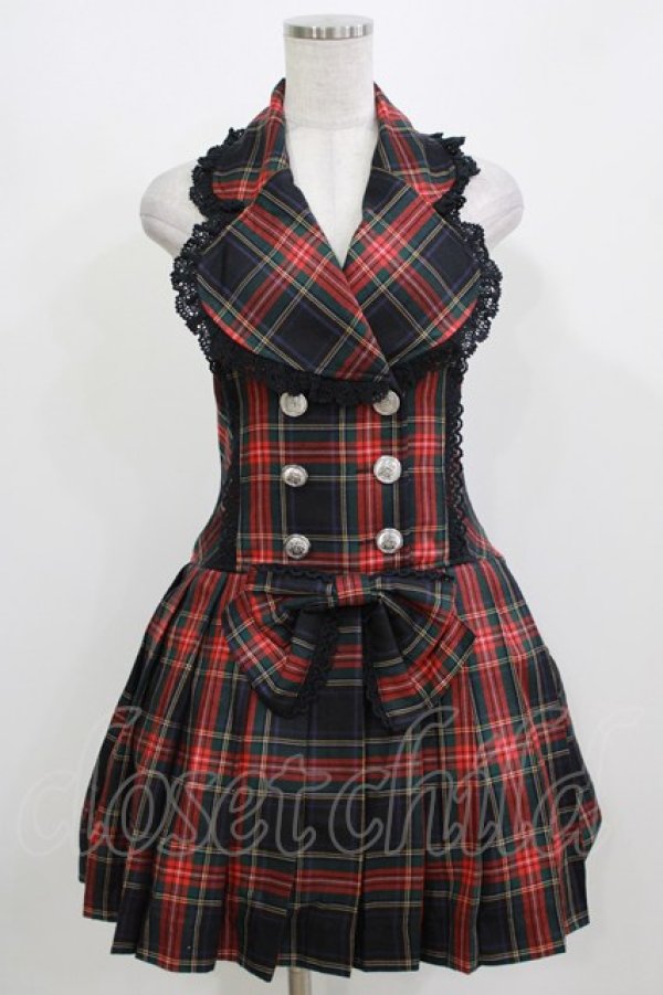 画像1: BABY,THE STARS SHINE BRIGHT / タータンチェックプリーツジャンパースカート Free ブラック H-26-03-08-046-BA-OP-NS-ZH (1)