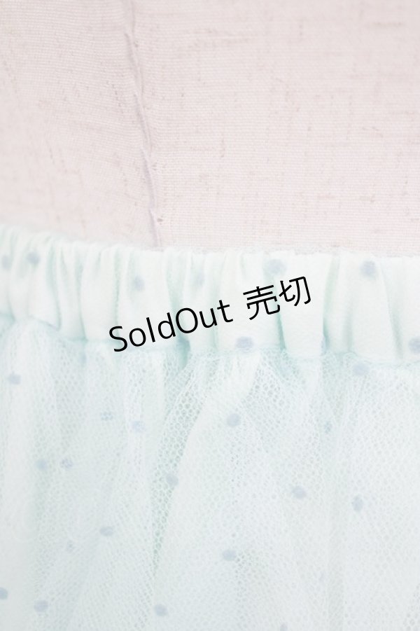 画像4: BABY,THE STARS SHINE BRIGHT / ドットチュールペチコート Free サックス H-26-03-08-051-BA-SK-NS-ZH (4)