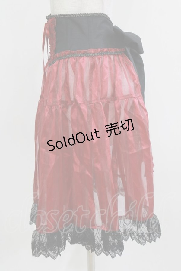 画像2: Enchantlic Enchantilly / リボンコルセットオーバースカート Free レッド H-26-03-08-053-LO-SK-NS-ZH (2)