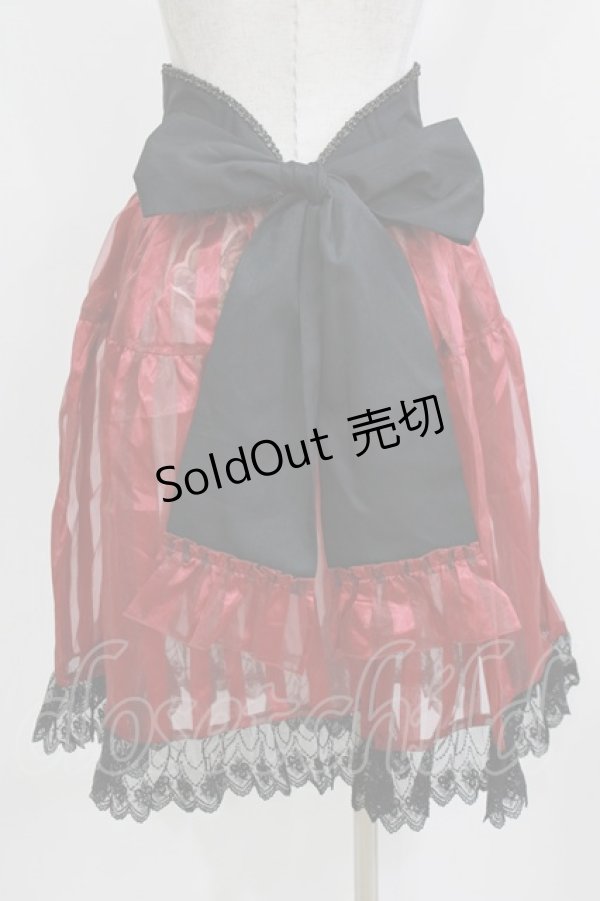 画像3: Enchantlic Enchantilly / リボンコルセットオーバースカート Free レッド H-26-03-08-053-LO-SK-NS-ZH (3)