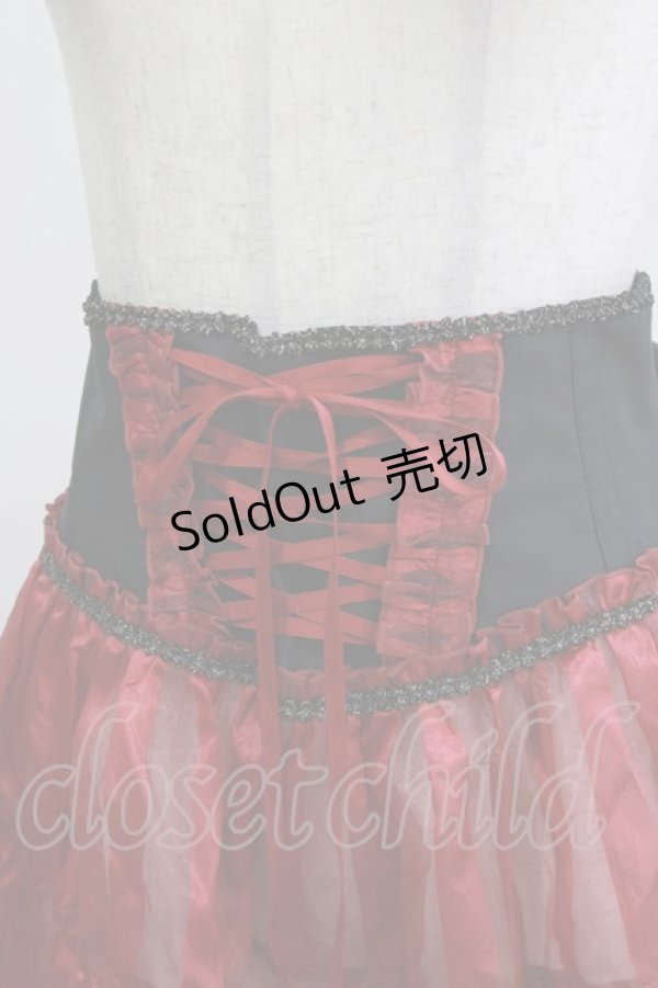 画像5: Enchantlic Enchantilly / リボンコルセットオーバースカート Free レッド H-26-03-08-053-LO-SK-NS-ZH (5)