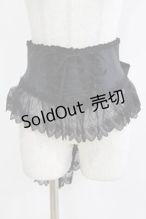 画像: Enchantlic Enchantilly / ローズレースリボンコルセット Free ブラック H-26-03-08-055-LO-SK-NS-ZH