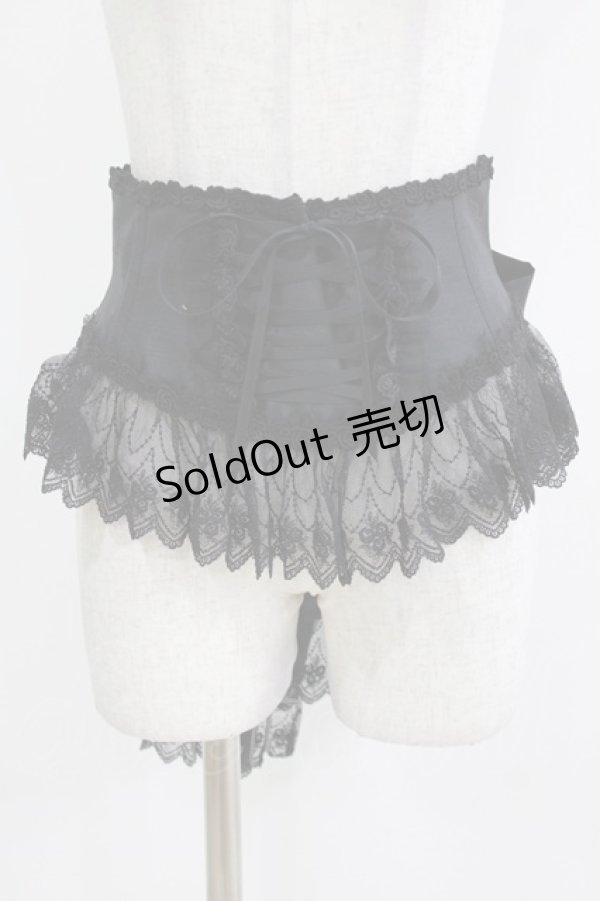 画像1: Enchantlic Enchantilly / ローズレースリボンコルセット Free ブラック H-26-03-08-055-LO-SK-NS-ZH (1)