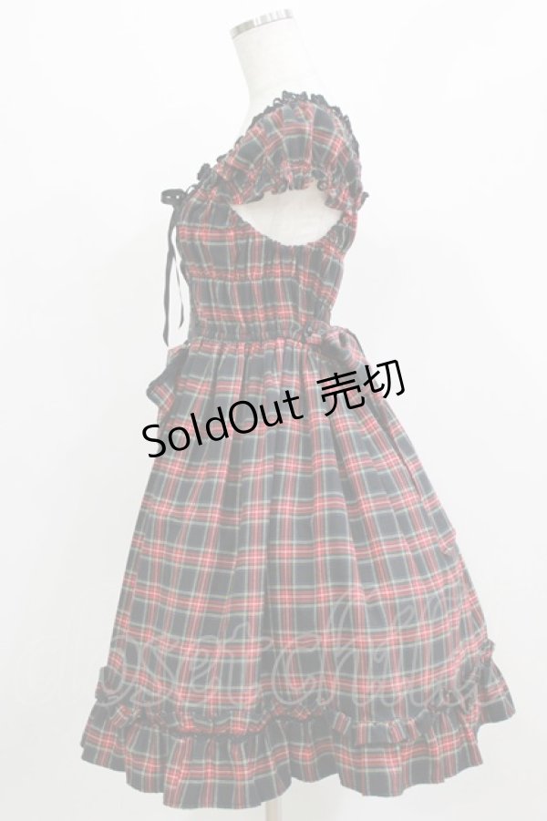 画像2: BABY,THE STARS SHINE BRIGHT / タータンチェックミニ袖ジャンパースカート Free ブラック H-26-03-08-007-BA-OP-NS-ZH (2)