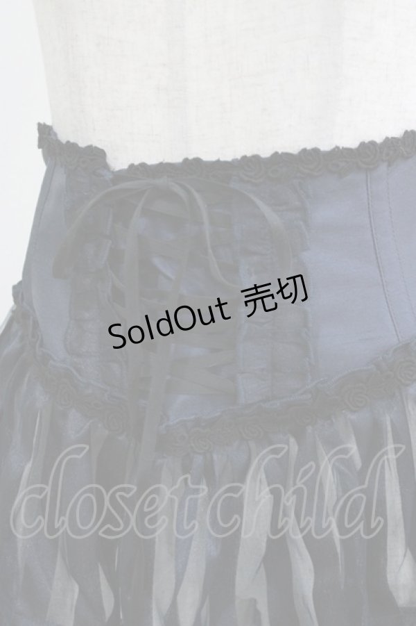 画像4: Enchantlic Enchantilly / リボンコルセットオーバースカート Free ネイビー H-26-03-08-056-LO-SK-NS-ZH (4)