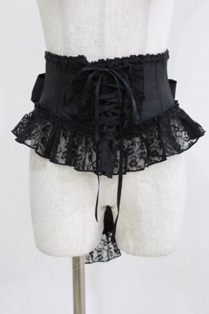 画像: Enchantlic Enchantilly / ローズレースリボンコルセット Free ブラック H-26-03-08-059-LO-SK-NS-ZH
