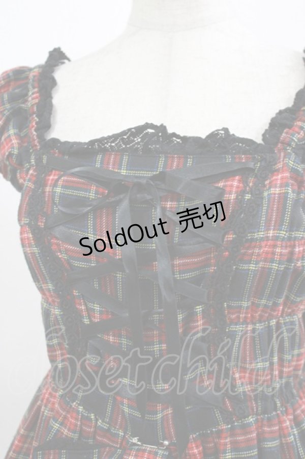 画像4: BABY,THE STARS SHINE BRIGHT / タータンチェックミニ袖ジャンパースカート Free ブラック H-26-03-08-007-BA-OP-NS-ZH (4)