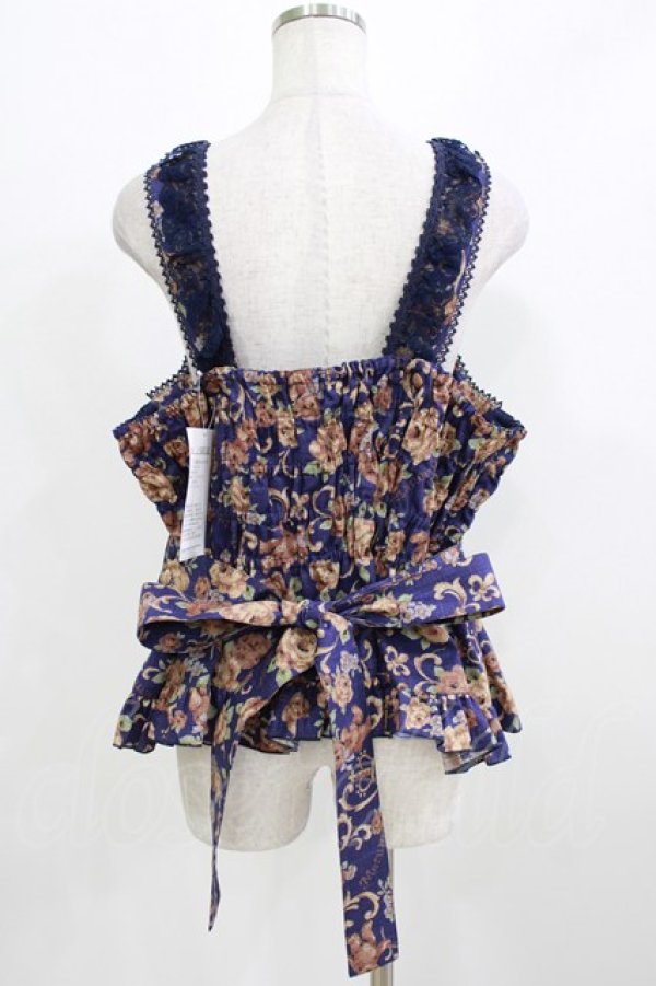 画像3: metamorphose / 【プラスサイズ】ゴブラン風くまちゃんフリルビスチェ プラスサイズ ネイビー H-26-03-08-061-ME-JA-NS-ZH (3)