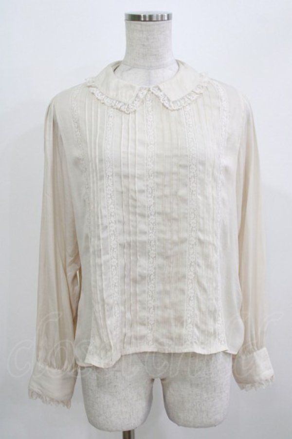 画像1: an another angelus / レース使いピンタックブラウス Free IVORY H-26-03-08-064-CA-BL-NS-ZH (1)